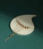 White kundan hand harness