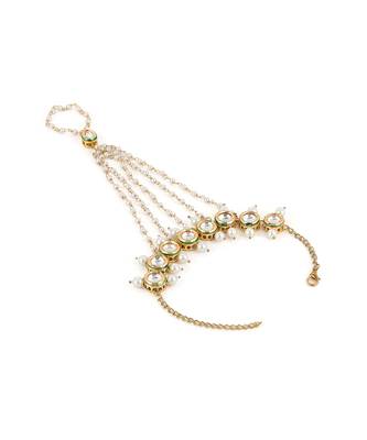 White kundan hand harness 3