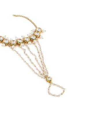 White kundan hand harness 4