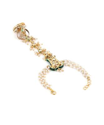 White kundan hand harness 4