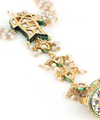 White kundan hand harness 5