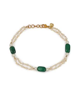 Green kundan anklets 2