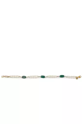 Green kundan anklets