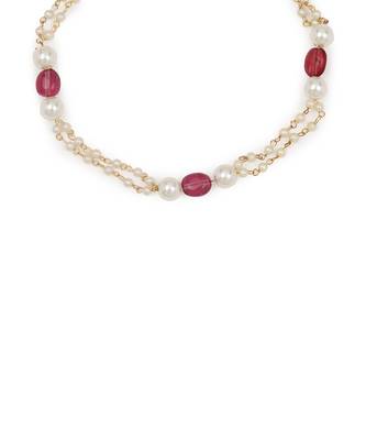 Pink kundan anklets 4