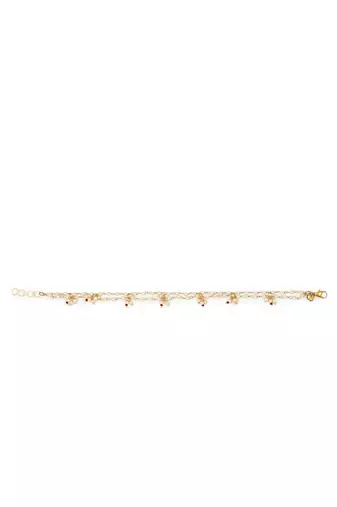 White kundan anklets