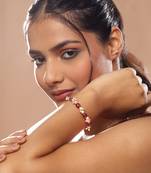 Pink kundan bracelet