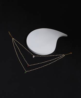White kundan anklets 2