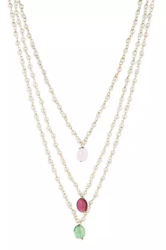 White kundan anklets