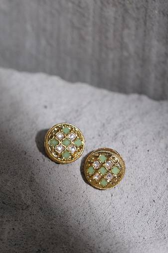 Gold kundan earrings