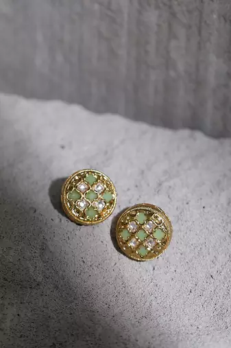Gold kundan earrings