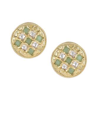 Gold kundan earrings 3