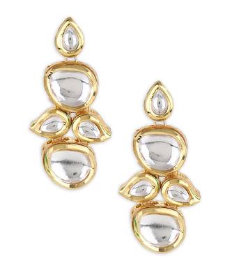 White kundan earrings 1