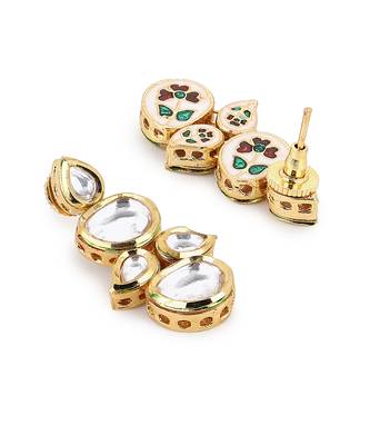 White kundan earrings 4
