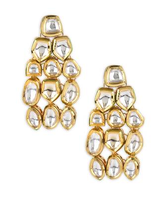 Golden kundan earrings 1