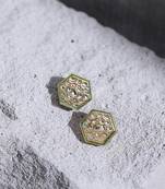 White kundan earrings