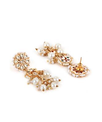 White kundan earrings 4