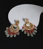 Squirrel gray kundan earrings
