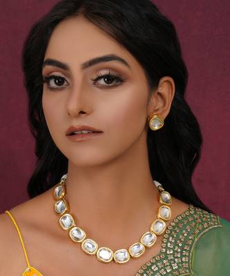 Gold kundan choker set 1