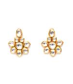 Gold kundan earrings