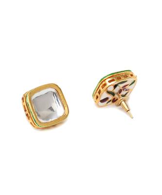 Gold kundan studs 3