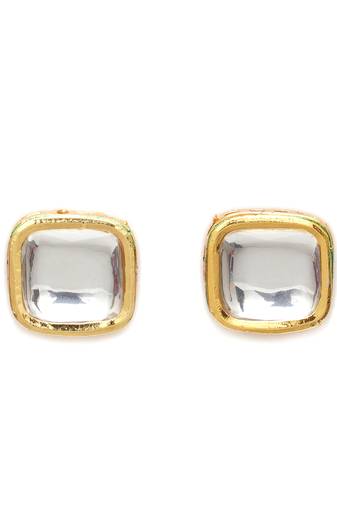Gold kundan studs