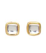 Gold kundan studs