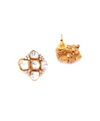 Gold kundan studs 3