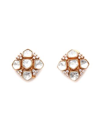 Gold kundan studs 1