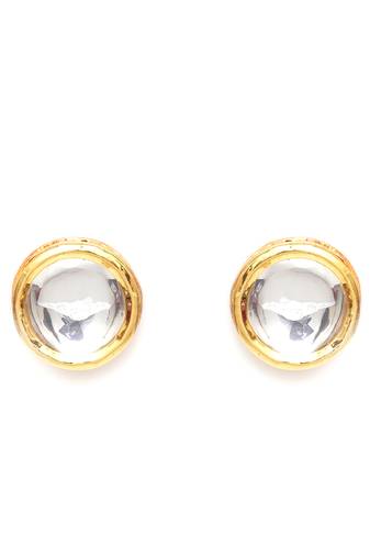 Gold kundan studs