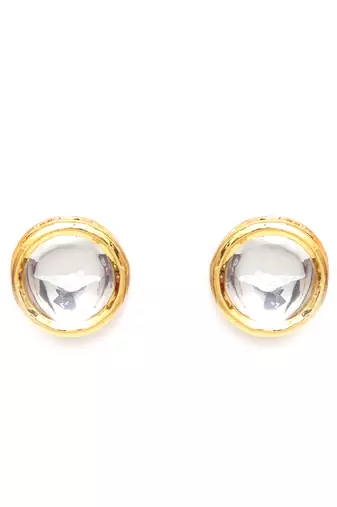 Gold kundan studs
