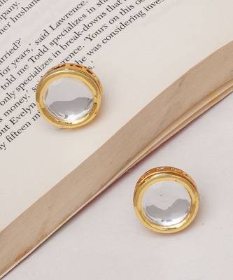 Gold kundan studs 4