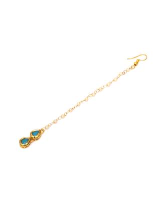 Gold kundan maang tikka 2