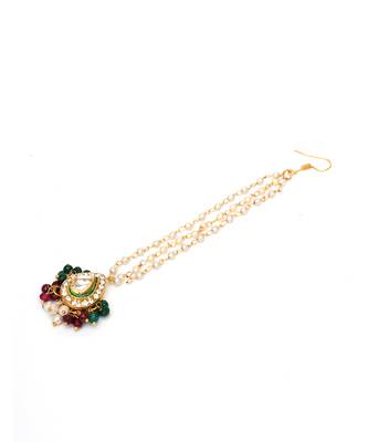 Gold kundan maang tikka 3