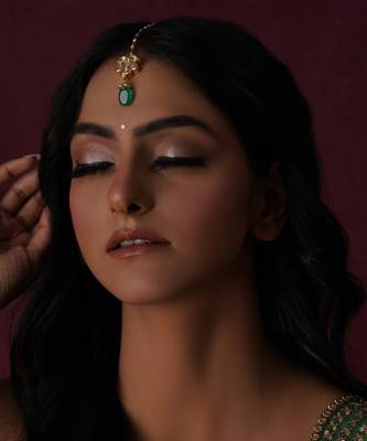 Gold kundan maang tikka 1