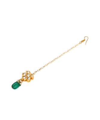 Gold kundan maang tikka 3