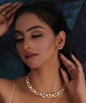 Gold kundan neckpiece 1