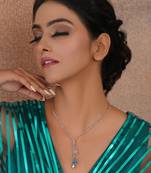 Silver long silver neckpiece