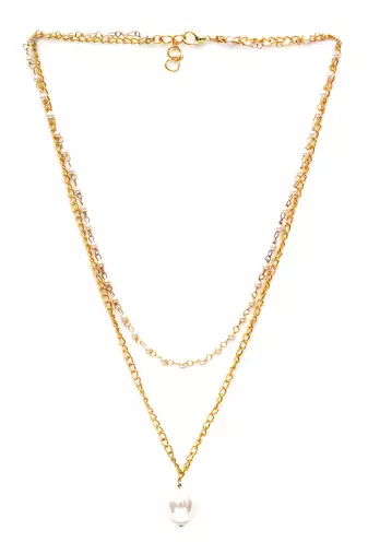 Gold layered pearl and gold neckpiece