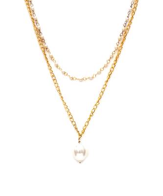 Gold layered pearl and gold neckpiece 3