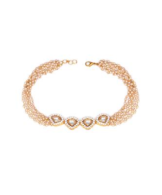 Gold kundan & pearl neckpiece 2