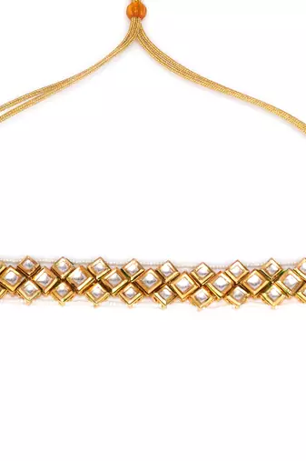Gold kundan & pearl neckpiece