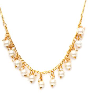 Golden pearl neckpiece 4