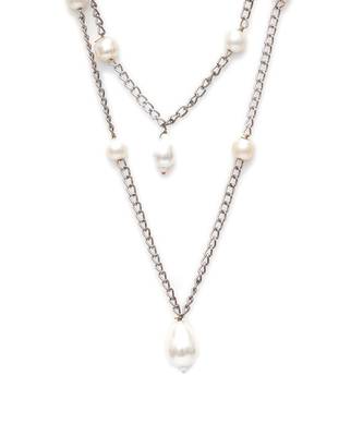 Silver layered pearl and silver neckpiece 4