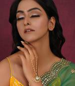 Gold kundan hand harness