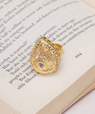 Gold kundan ring 2