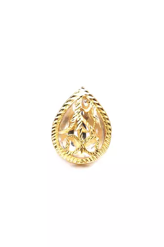 Gold kundan ring