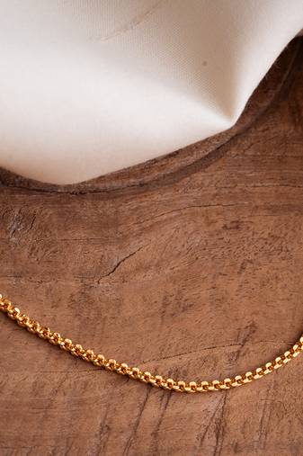 Radha's creations thin baby chain 18" one gram gold