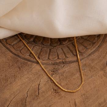  thin baby chain 18" one gram gold 1