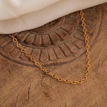  thin baby chain 18" one gram gold 1
