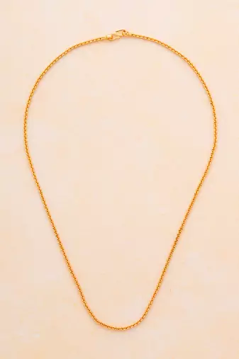 Radha's creations thin baby chain 18" one gram gold